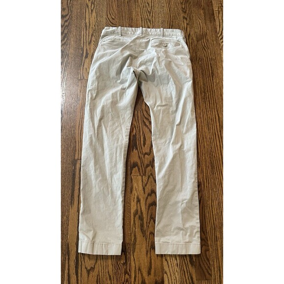 J Crew Driggs Flex Chino Pants Mens Size 32 x 32 Solid Beige Slim Leg Office - Picture 9 of 9